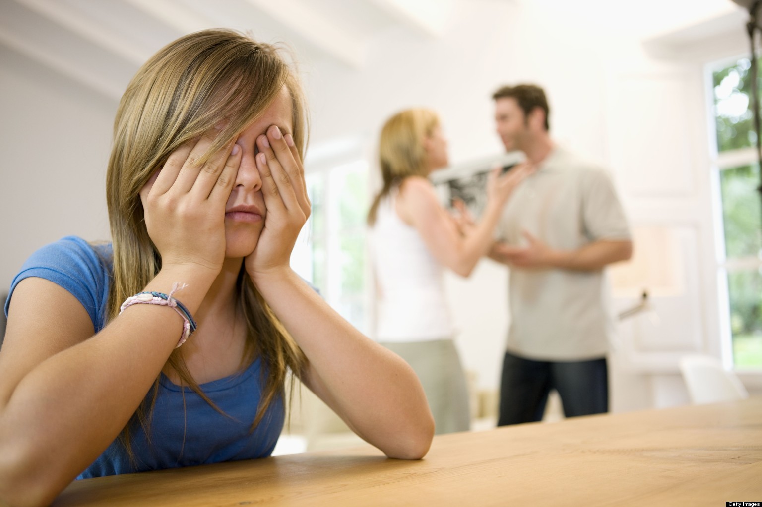 для дочери разрыв родителей - это стресс