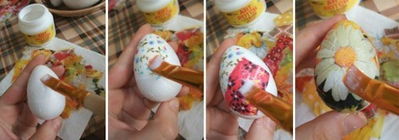 Нанесение рисунка на яйцо